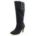 Bella Vita Transit II Women WW Round Toe Synthetic Black Knee High Boot