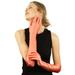 Elegant Satin Matte Finish Stretchy 19" Above Elbow Length Dress Gloves Coral