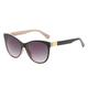 Piranha Women's "Paris" Black and Beige Frame Fashion Sunglasses with Purple Gradient Lens