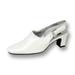 PEERAGE Zoe Women's Wide Width Leather Slingback Dress Pump WHITE 6.5