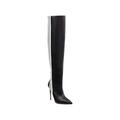 GUESS Womens Orianne Leather Striped Thigh-High Boots Black 8.5 Medium (B,M)