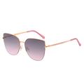 Piranha Women's "Rebecca" Large Rose Gold Frame Mod Fashion Sunglasses with Purple Gradient Lens