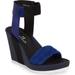 Shellys London Kayleigh Blue Multi Suede Ankle Strap Platform Retro Wedge Sandal (9)