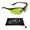 proSPORT Bifocal Yellow Lens Safety Glasses Readers ANSI Z87 Night Vision for Driving and Riding Reading Magnification +2.50
