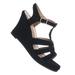 Tuna37 by Forever Link, Woven T-Strap Wedge Sandal - Women Open Toe Gladiator Cage Strap