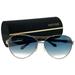 Roberto Cavalli RC905S-MERGA-28W-63 Pilot Womens Gold Frame Blue Lens Sunglasses