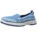 Easy Street Women's Kacey Flat, Blue Print, 6.5 N US