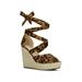 Allegra K Women's Lace Up Espadrilles Platform Wedges Sandals