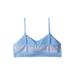 Maidenform Girls Seamfree Ruched Crop (Little Kids/Big Kids) Flower Blue Shimmer