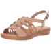 Easy Street Women's MADBURY Flat Sandal Nude 9.5 N US