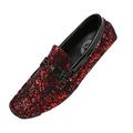 Amali Mens Metallic Splatter Casual Slip On Shoes Monty Red Size 14