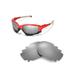 Walleva Titanium Vented Replacement Lenses for Oakley Racing Jacket Sunglasses