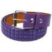 Purple Studded Leather Belt - Small