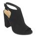 Betani FC68 Women's Ankle Strap Cut Out Back Block Heel Booties Half Size Small