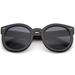 sunglassLA - Women's Retro Oversize Horn Rimmed P3 Round Sunglasses 52mm - 52mm