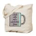 CafePress - A Little Coffee & A Whole Lotta Jesus - Natural Canvas Tote Bag, Cloth Shopping Bag