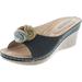 Gc Shoes Women's Sydney Rosette Slide Wedge Sandals