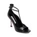 Brian Atwood SAMANTHA Sandal Black Leather Open Toe T-strap HIgh Stiletto Pumps (10)