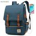 BadPiggies Vintage Travel Backpack for Women Men Satchel Rucksack School Bag Laptop Backpack with USB Charging Port