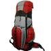 Expandable Hiking Backpack Large 6000ci-8000ci Camping Backpack Scout Daypack Aluminum Frame Sport Pack Outdoor Big Travel Bag, Red Grey