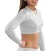 Pizzazz 5590 -WHT -2XL 5590 Adult V-Neck Crop Top, White - 2XL