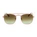 Ray-Ban Bronze Metal Frame Green Lens Sunglasses RB3557