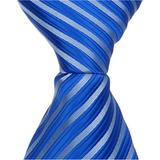 Matching Tie Guy 2434 B12 - 13.75 in. Zipper Necktie - Blue With Light Blue Stripes, 4T-7