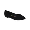 Hold Black Suede City Classified Women Casual Wide Width Fit Flat Office Shoes Pointy Toe 9