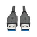 Tripp Lite 6 ft. USB 3.0 SuperSpeed A/A Cable (M/M) 28/24 AWG 5 Gbps Black 6 (U320-006-BK)