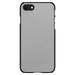 DistinctInk Case for iPhone 7 / 8 / SE (2020 Model) (4.7 Screen) - Custom Ultra Slim Thin Hard Black Plastic Cover - Lt Grey Faux Leather Print Design - Faux Leather Image