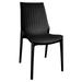 LeisureMod Kent Modern Stackable Outdoor Dining Chair W/Weave Design