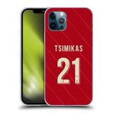 Liverpool FC LFC 2021/22 Players Home Kit Group 2 Konstantinos Tsimikas Soft Gel Case Compatible with Apple iPhone 12 / iPhone 12 Pro