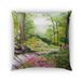 Kavka Designs green; pink; brown peaceful garden outdoor pillow with insert