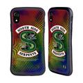 Head Case Designs Officially Licensed Riverdale South Side Serpents Snake Skin Print Logo Hybrid Case Compatible with Apple iPhone XR