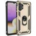 Dteck Case For Samsung Galaxy A32 5G (6.4 inches) 2021 Released Shockproof Rubber Armor Case Hybrid Rugged Hard PC Back Phone Ring Kickstand Cover without Screen Protector Gold