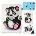 Universal Case for 7 Inch Tablet Allytech Slim Folio Stand Wallet Case for Samsung/Amazon Kindle fire 7.0 2015 2017/ Fire HDX 7/ Huawei/Google/ KOBO/RCA /Acer/ASUS & 6.5 -7.5 inch Tablet Cute Panda