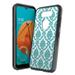 Capsule Case Compatible with LG Aristo 5 / Aristo 5+ [Hybrid Gel Design Slim Thin Fit Soft Grip Black Case Protective Cover] for LG Aristo 5 LMK300 (Blue Floral Damask)