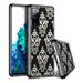 Capsule Case Compatible with Galaxy S20 FE [Cute Slim Heavy Duty Men Women Girly Design Protective Black Phone Case Cover ] for Samsung Galaxy S20 Fan Edition 5G & 4G (Black Damask)