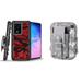 Bemz Armor Samsung Galaxy S20+ Plus 6.7 inch Case Bundle: Heavy Duty Rugged Holster Combo Protection Cover with 600D Waterproof Nylon Material Storage Pouch - (Army Red Camo/ACU Pixel Camo)