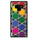 DistinctInk Case for Samsung Galaxy Note 9 (6.4 Screen) - Custom Ultra Slim Thin Hard Black Plastic Cover - Rainbow Paint Cans - Rainbow Art Supplies