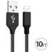 iPhone Charger Cable Borz 10FT Nylon Braided Lightning Charger Cable Charging Cord USB Cable Compatible with iPhone 11 Pro Max XS XR X 8 7 6S 6 Plus SE 5S 5C 5 iPad iPod