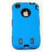 Dual Flex Hard Hybrid Gel Case for iPhone 3G / 3GS - Blue/Black