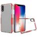 GSA Premium Shockproof Bumper Candy Case For iPhone X XS (5.8 ) Clear/Red