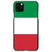 DistinctInk Case for iPhone 11 Pro MAX (6.5 Screen) - Custom Ultra Slim Thin Hard Black Plastic Cover - Italy Flag Red White Green - Show Your Love of Italy