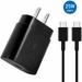 Original 25W USB-C Super Fast Charging Wall Charger for Samsung Galaxy Tab S5e Charger Adapter with 3ft Type-C Cable - Black