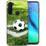 TalkingCase Slim TPU Phone Case Compatible for Motorola Moto G Stylus 2020(6.4in screen) Soccer Corner Kick Print Thin Flexible Soft Touch USA
