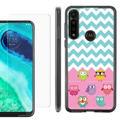 Customer Favorite For Motorola Moto G Power Phone Case Slim Fit Tpu Case Cover Black Border With Tempered Glass Screen Protector By Onetoughshield A Chevron Teal Owl Accuweather Shop