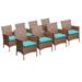 8 Laguna Dining Chairs With Arms