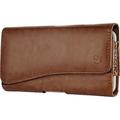 Brown1 Horizontal Belt Clip Leather Pouch Case for LG Realm Exceed 2 Ultimate 2
