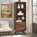 Simple Living Ashfield Mid-century Walnut Bookshelf Tower